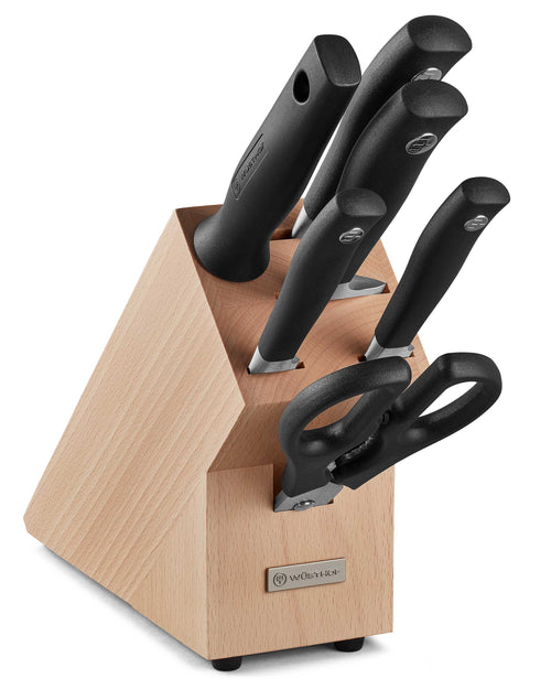 Knife Block Set 7 Piece With Bread Knife