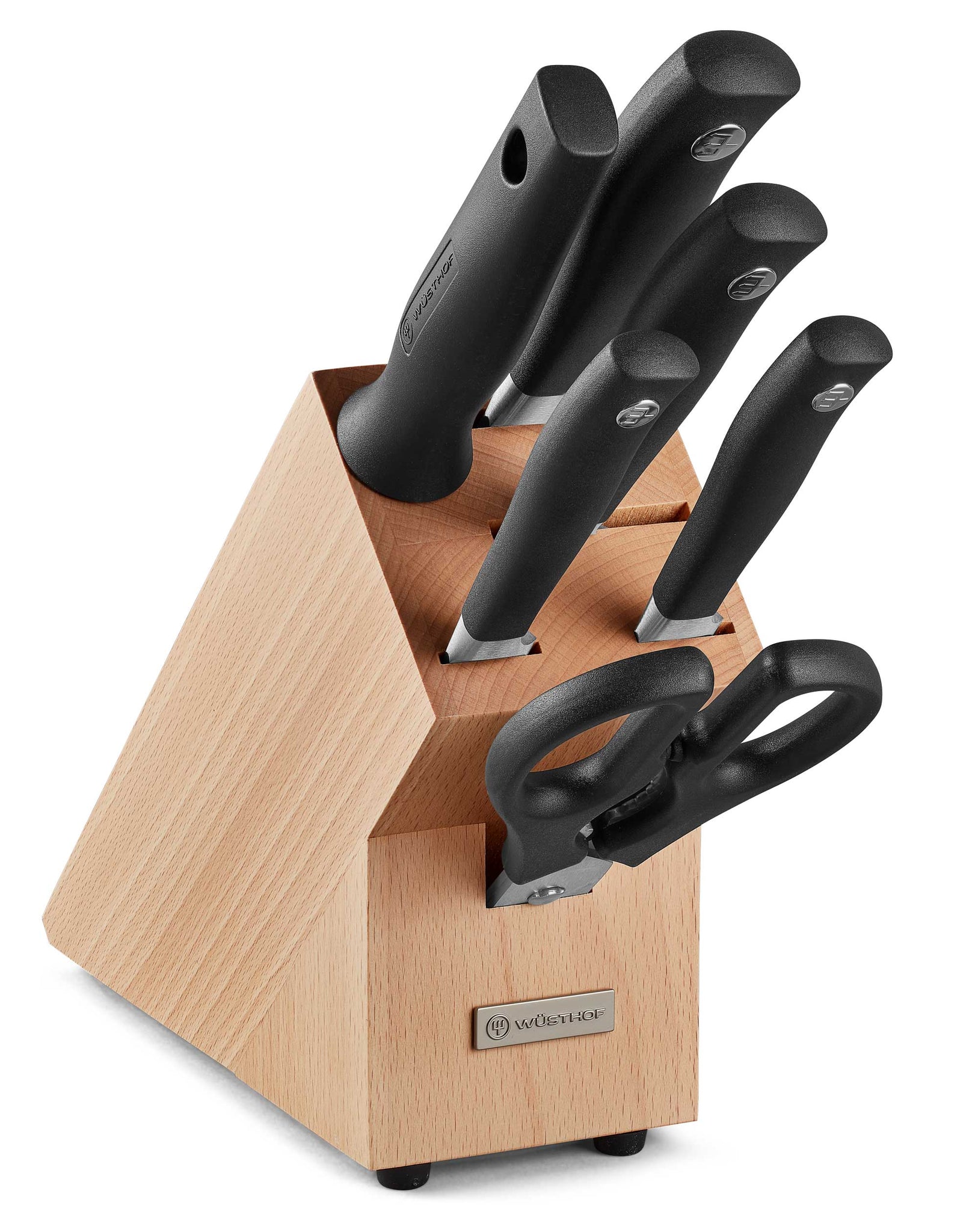 Knife Block Set 7 Piece With Santoku