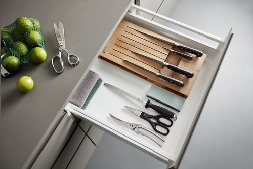 In-drawer knife organiser